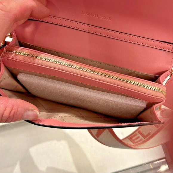 "Michael Kors Primrose Charm: Zip Around Crossbody Elegance" - Picture 6 of 7